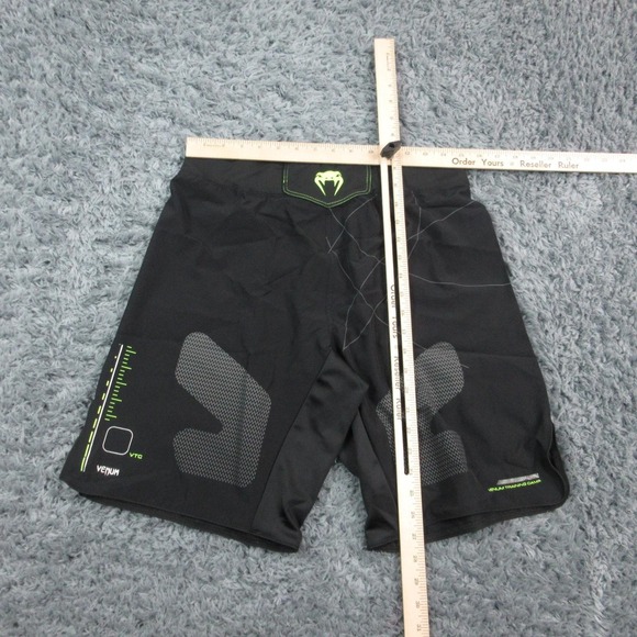 Venum Shorts Mens Medium Black Neon Green Training 4.0 Fightshorts MMA 30x10 NWT - Picture 2 of 13